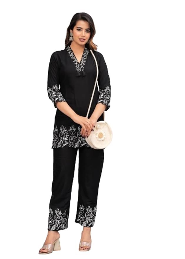 51hTrVyDY+L._SY879_ Women's Co-Ord set | Casual Wear Pant Top Set | Fancy Co-Ord Set | Full Pair Set | Women Kurta Sets | Women Kurta Pant Set | Coord Sets for Women - Image 1