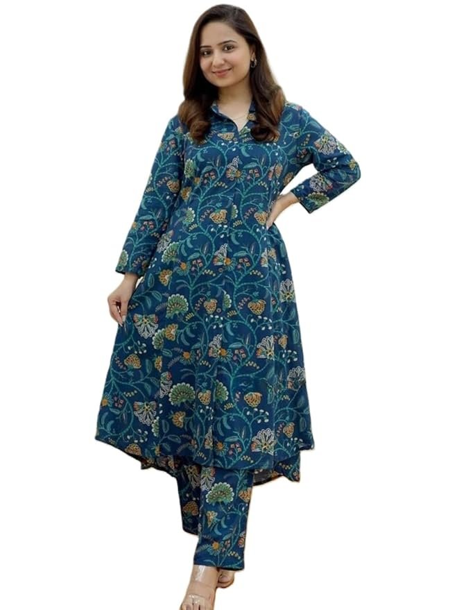 61qPZRgzpDL._SY879_ (1) Women Co Ord Set for Women | Co Ord Set for Women Stylish | Kurta Set for Women | Kurta Set | Ethnic Co Ord Set for Women | 3/4 Sleeve Women Co-ord set - Image 1
