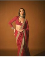 Saree For Women Faux Georgette Fabric Saree With multi color embroidery sequins border with sequencing lining work in body - Image 2