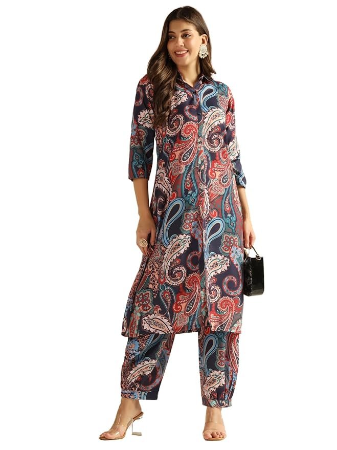 71c+XtQP80L._SY879_ Women's Cotton Blend Co Ord Set | Co Ord Set for Women Stylish | Kurta Set for Women | Kurta Set | Ethnic Co Ord Set for Women | 3/4 Sleeve Women Co-ord set - Image 1