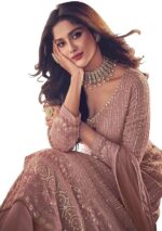 Women's Maxi Anarkali Dress (122-PINK_Pink_Free Size) - Image 4