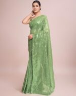 Women Embellished Saree with Sequins Detail - Image 2