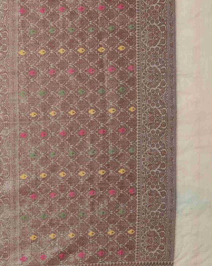 Handwoven Munga Silk Banarasi Saree - Image 5