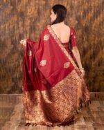 Floral Zari Woven Saree - Image 2